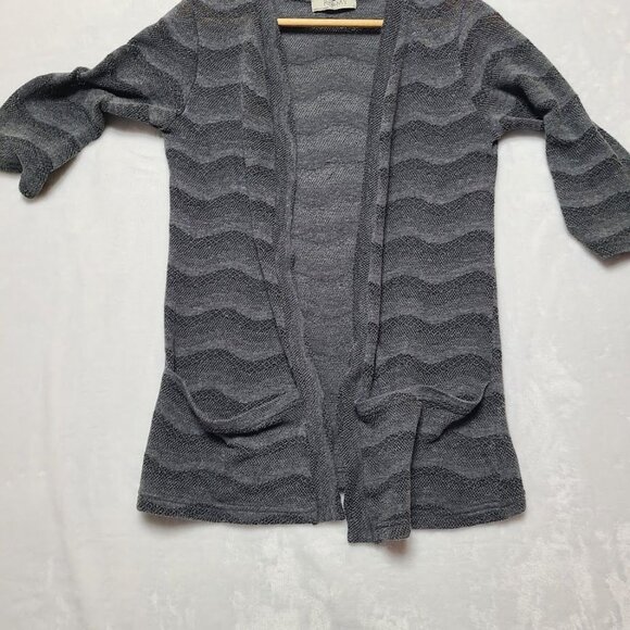 Romy Womens Open Front Cardigan Gray Size S Front Pockets - Picture 6 of 9